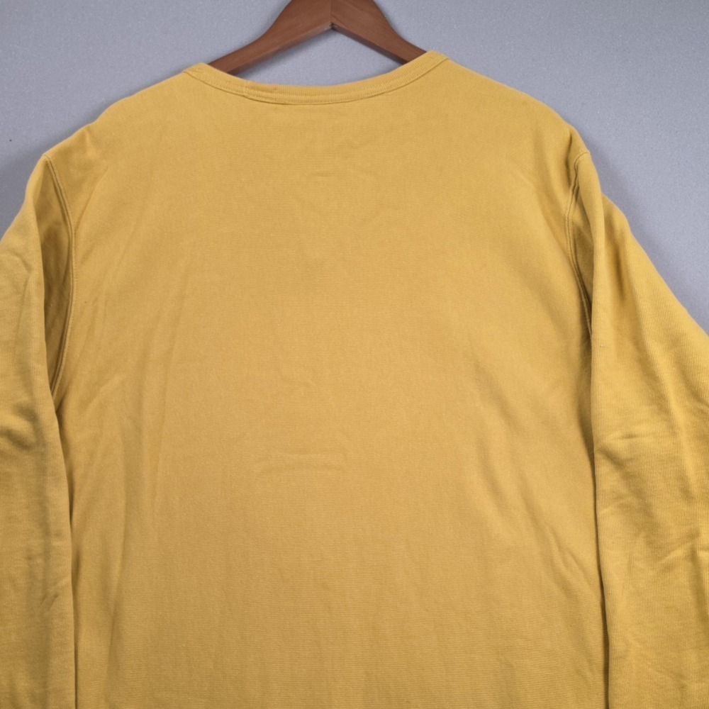 Champion Reverse Weave Lycoming College Sweatshirt Men 2XL Mustard Yellow School - Picture 4 of 10